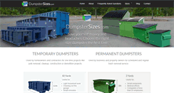 Desktop Screenshot of dumpstersizes.com